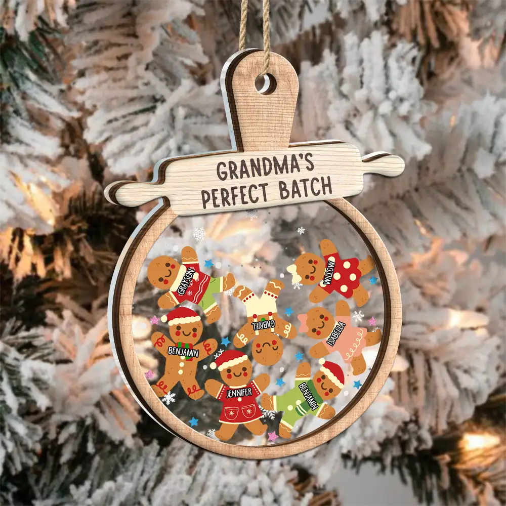 Christmas Grandma Cookies - Personalized 2-Layered Mix Ornament - Image 3