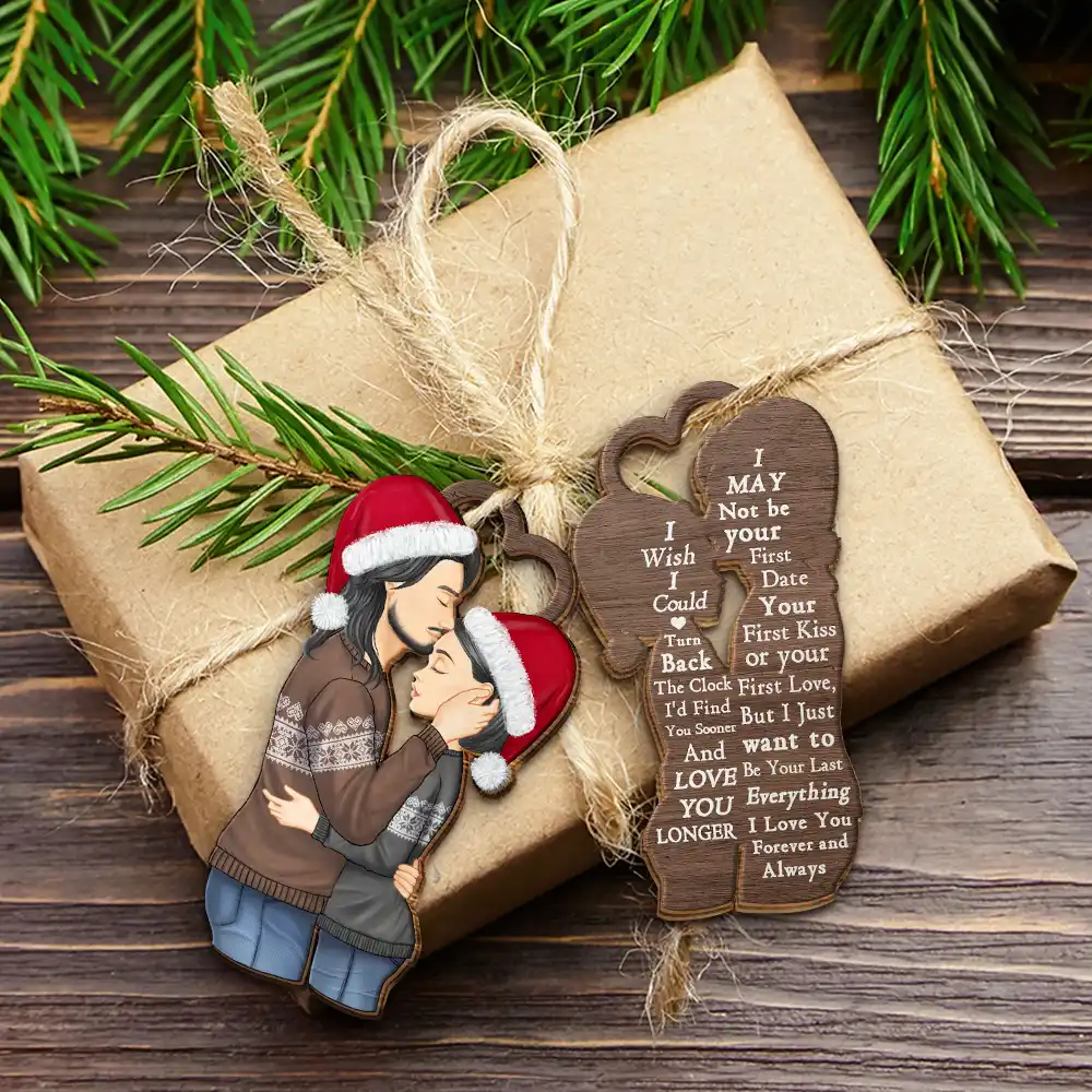 Christmas I Wish I Could Turn Back The Clock - Personalized Wooden Ornament Print 2 Sides - Image 6