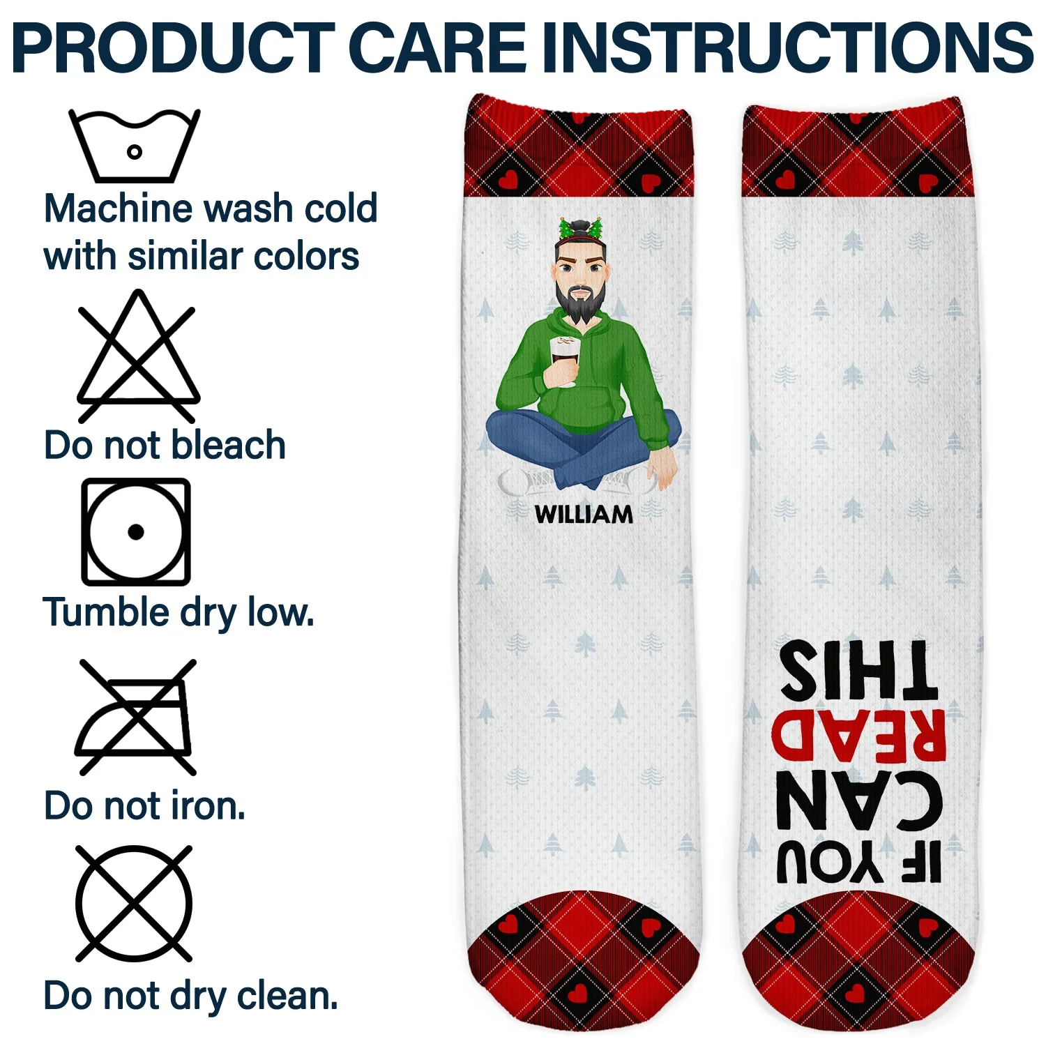 Christmas If You Can Read This Bring Me A Cup - Gift For Yourself - Personalized Socks - Image 6