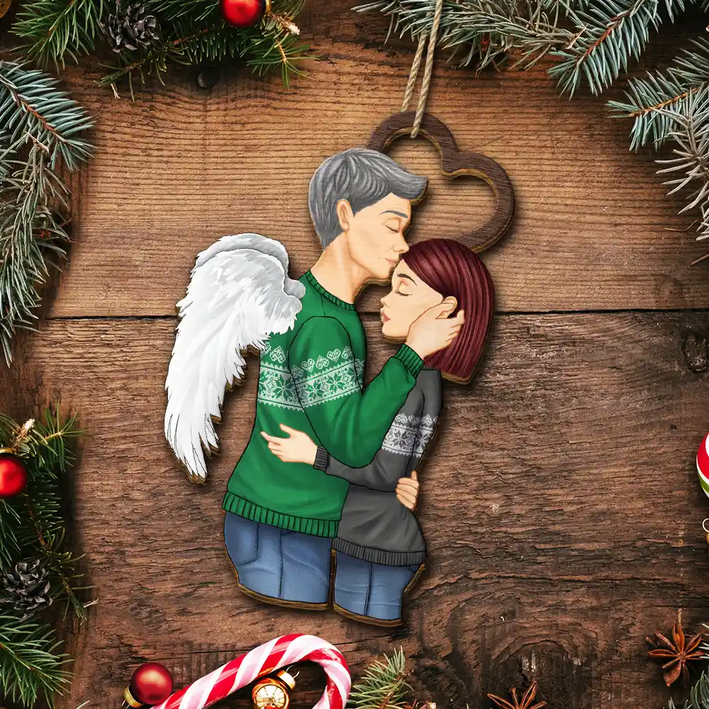 Christmas Memorial I Miss You - Personalized Wooden Ornament Print 2 Sides - Image 5