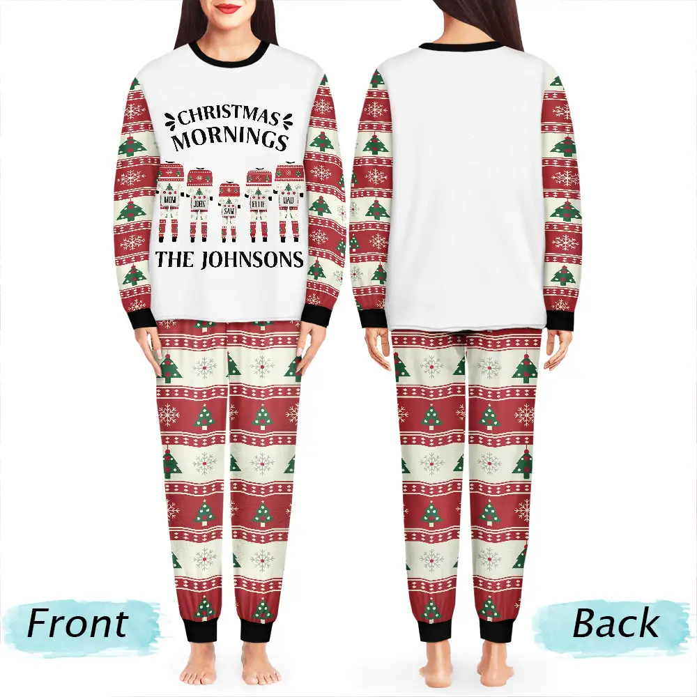 Christmas Morning Family Pajamas - Personalized Unisex Pajamas Set - Image 4