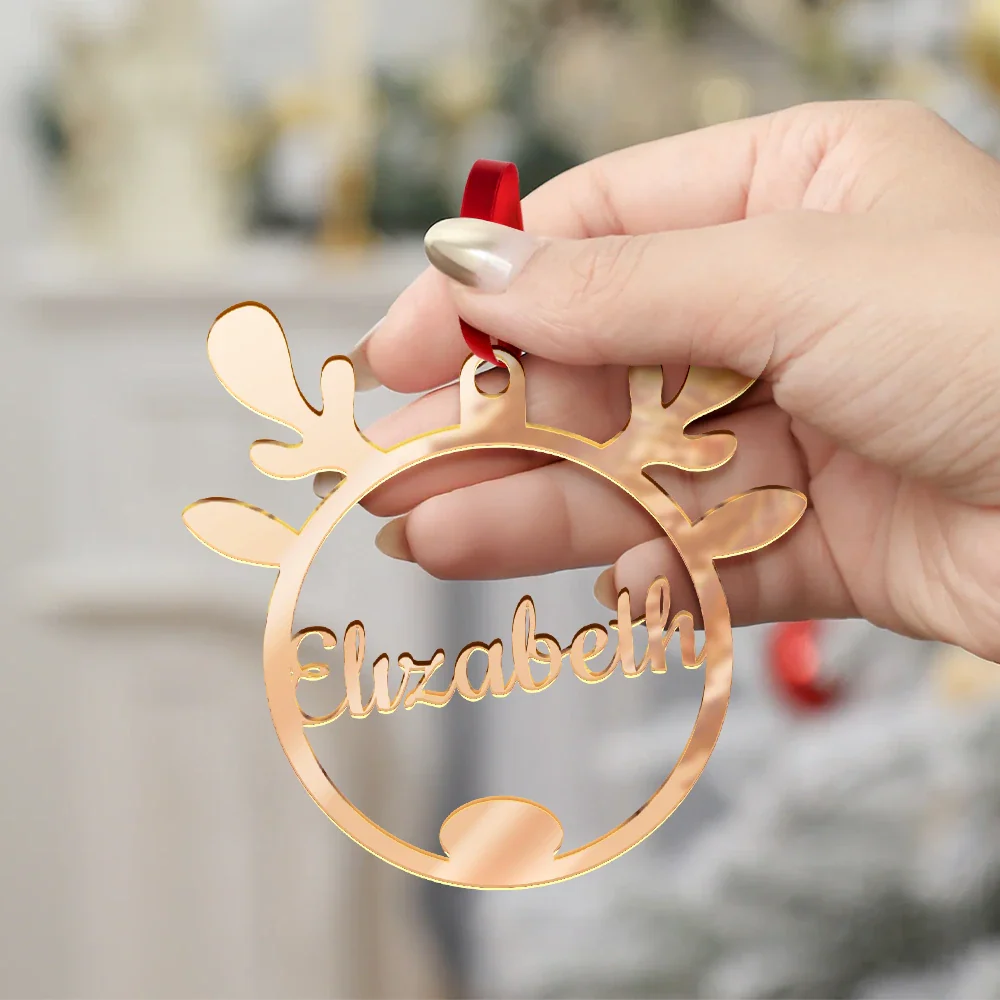 Christmas Ornaments With Name - Personalized DIY Mirror Acrylic Ornament - Image 4