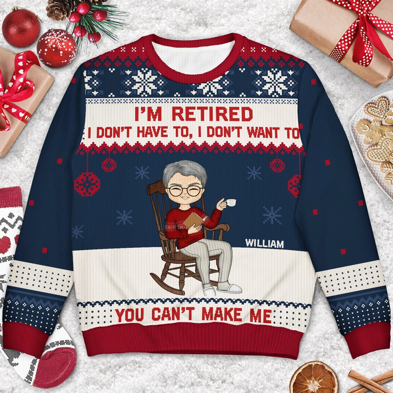 Christmas Retired What Day Is Today - Gift For Retiree - Personalized Unisex Ugly Sweater - Image 3