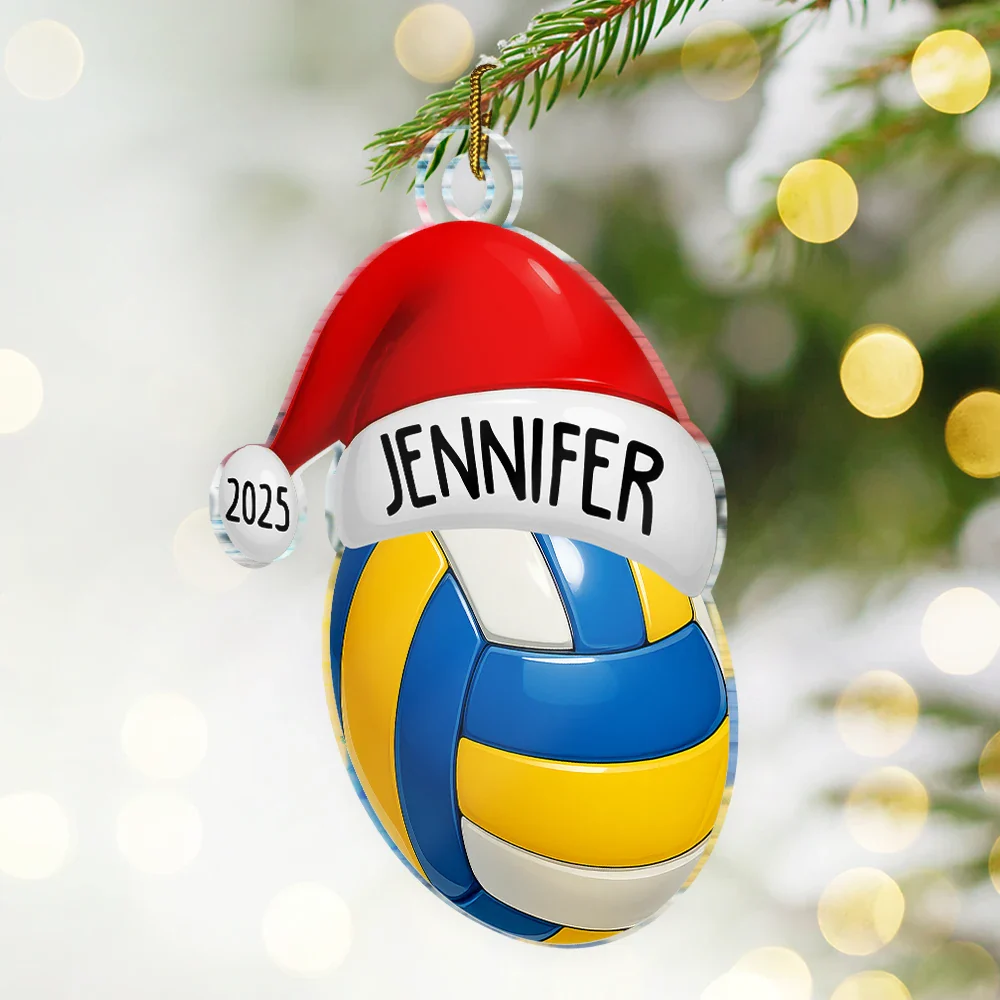Christmas Sports Decorations - Personalized Custom Shaped Acrylic Ornament - Image 2