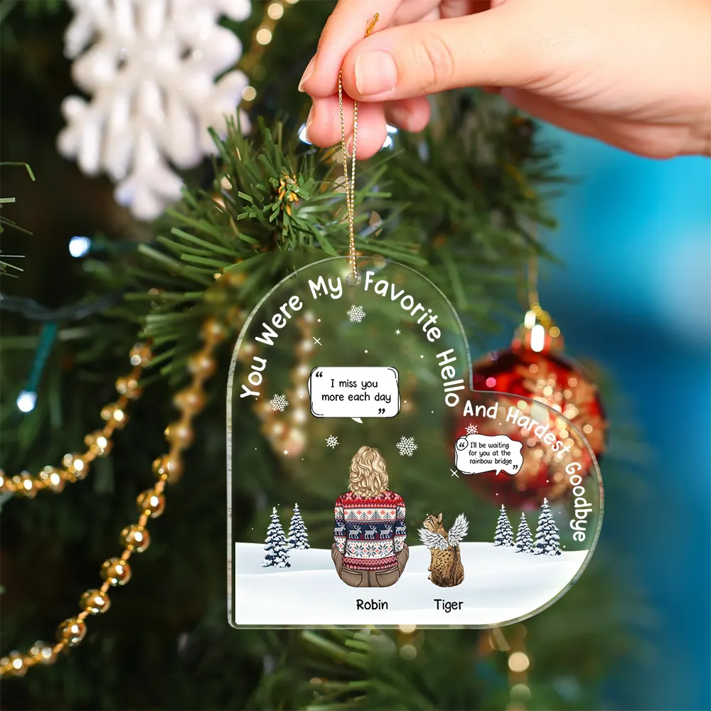 Christmas The Momment Your Heart Stopped - Personalized Custom Shaped Acrylic Ornament - Image 5