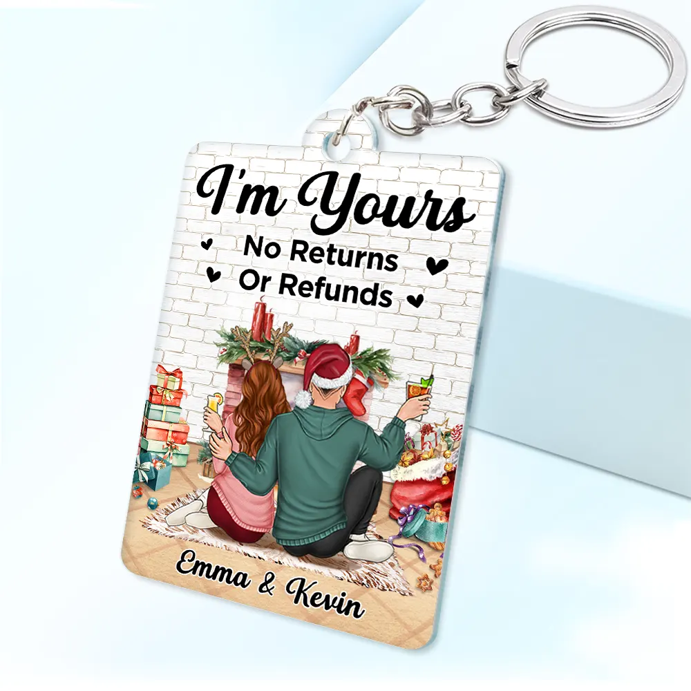 Christmas Version Couple Favorite Song I'm Yours No Returns QR Code - Personalized Acrylic Keychain - Image 3
