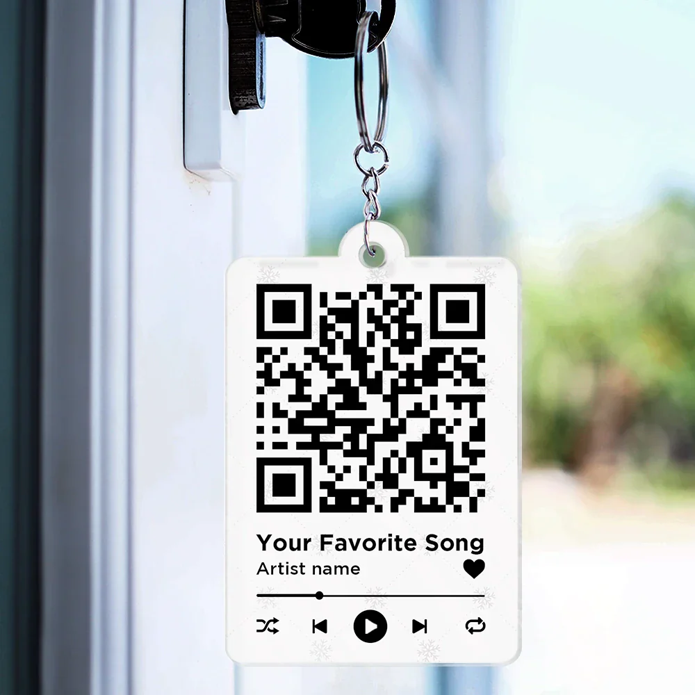 Christmas Version Couple Favorite Song I'm Yours No Returns QR Code - Personalized Acrylic Keychain - Image 4