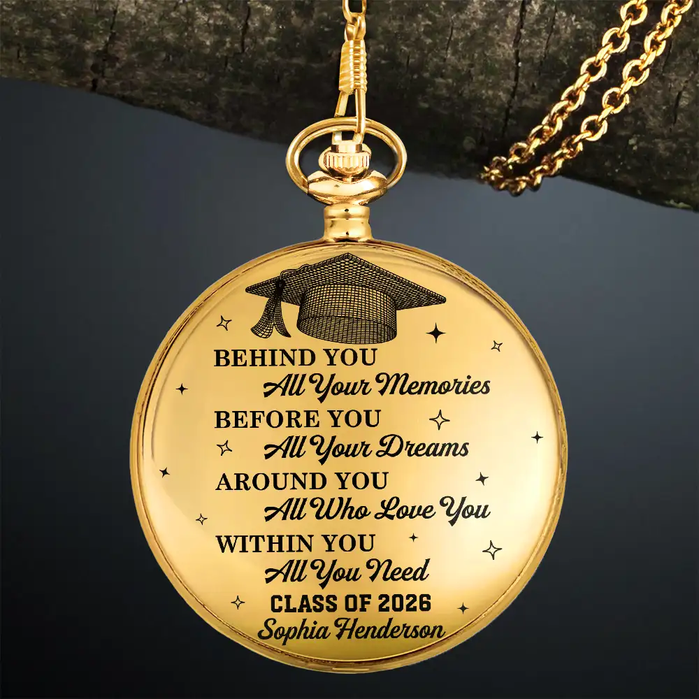 Class Of Graduation Senior - Personalized Pocket Watch - Image 3