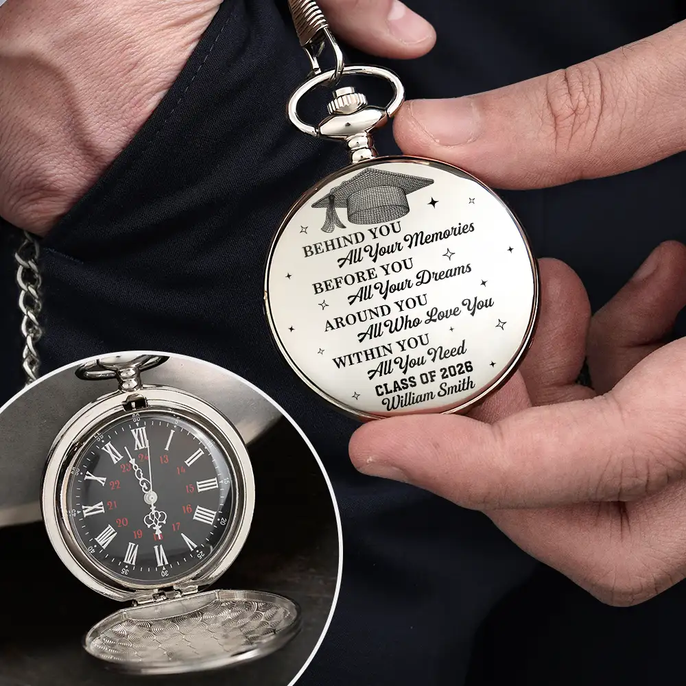Class Of Graduation Senior - Personalized Pocket Watch - Image 4