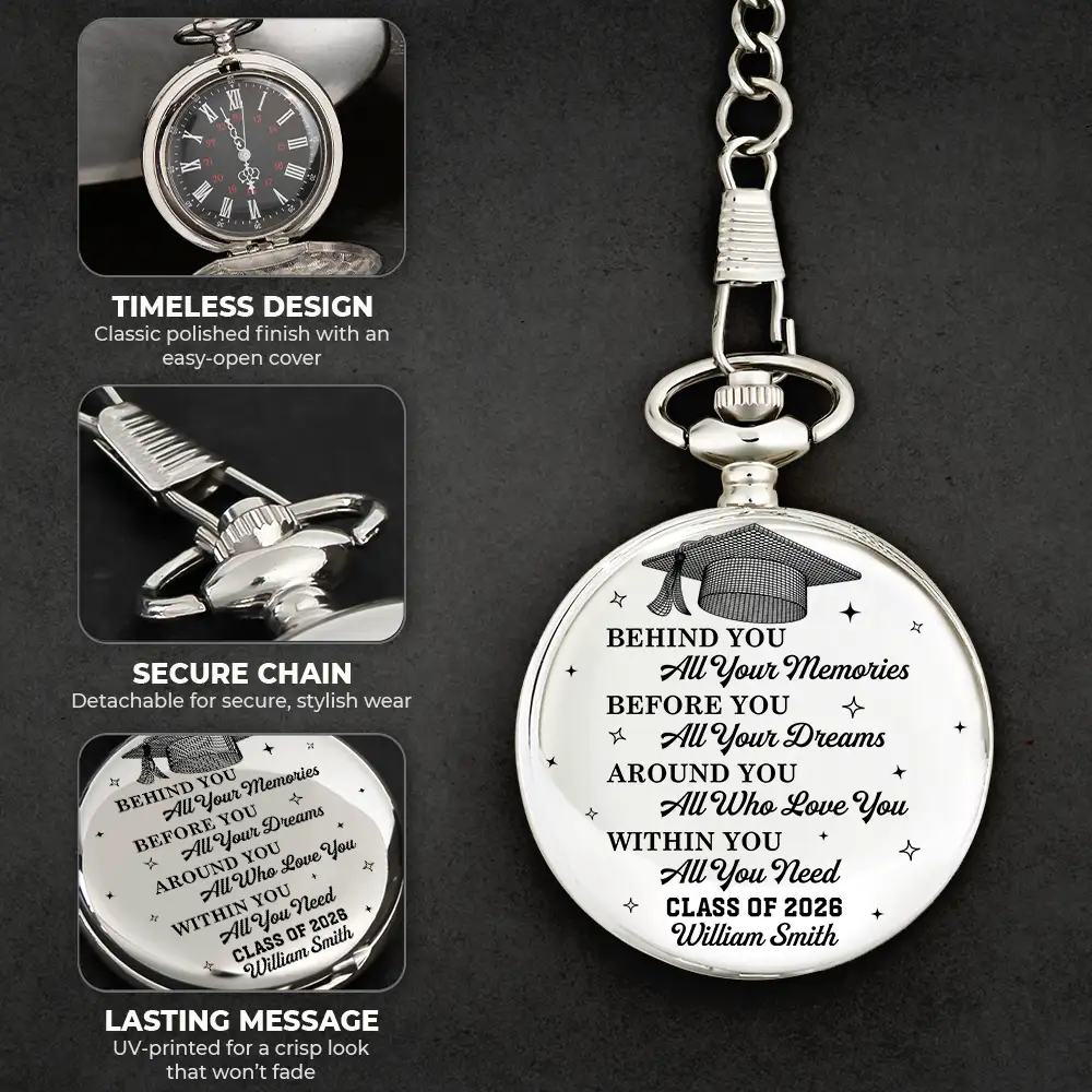 Class Of Graduation Senior - Personalized Pocket Watch - Image 6