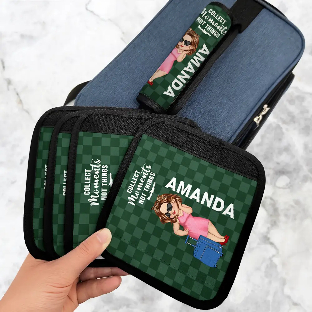 Collect Moments Not Things - Personalized Luggage Handle Wrap - Image 3