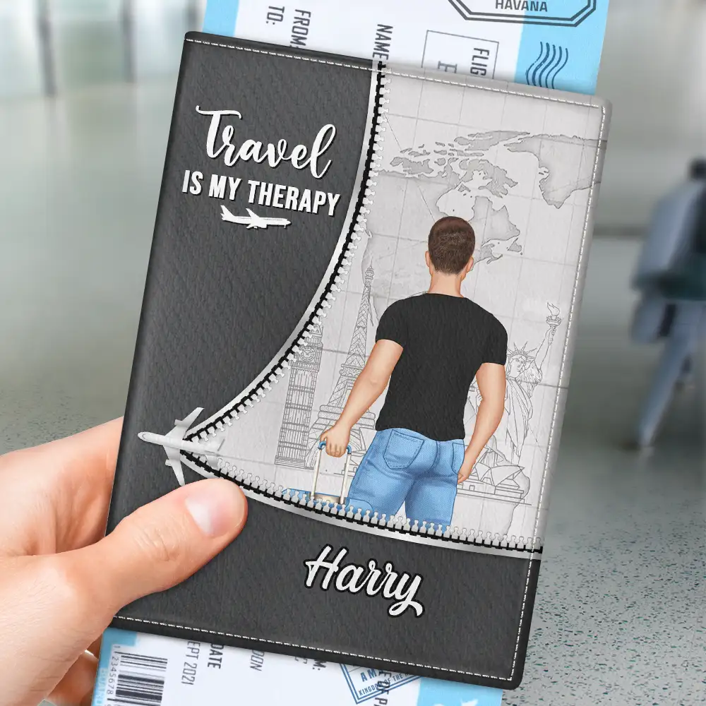 Collect Moments Not Things - Personalized Passport Cover, Passport Holder - Image 3