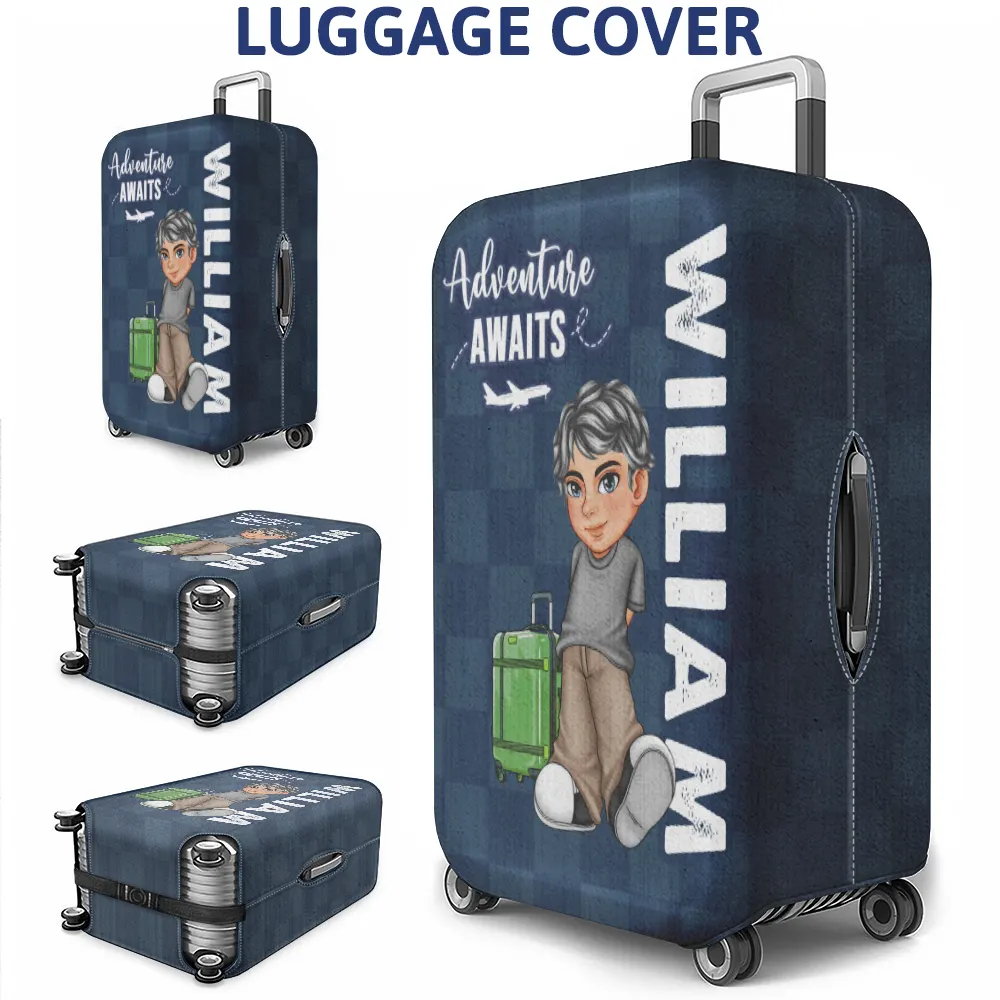 Collect Moments Not Things Travel Lover Y2K - Personalized Luggage Cover - Image 3