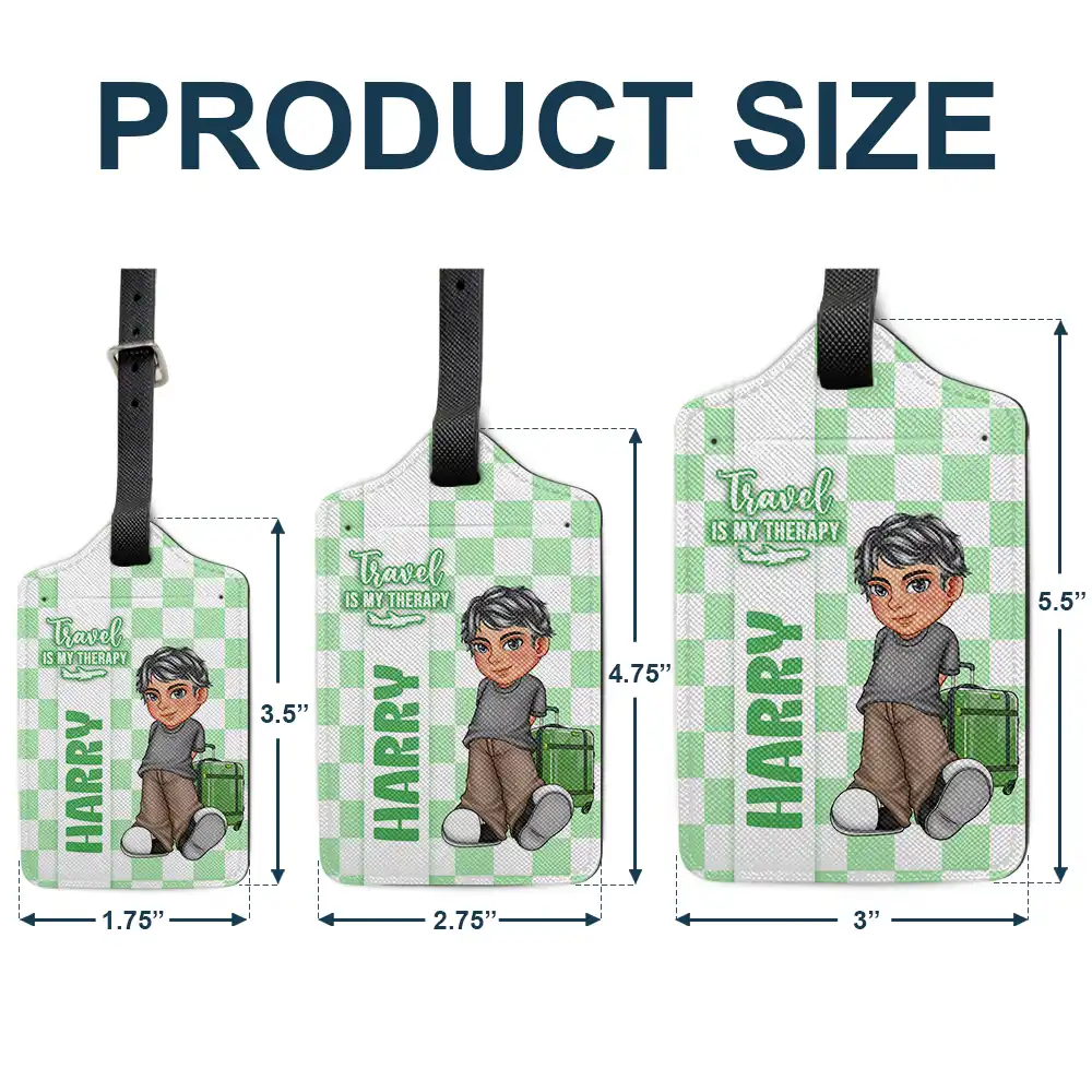 Collect Moments Not Things Travel Lover Y2K - Personalized Luggage Tag - Image 5