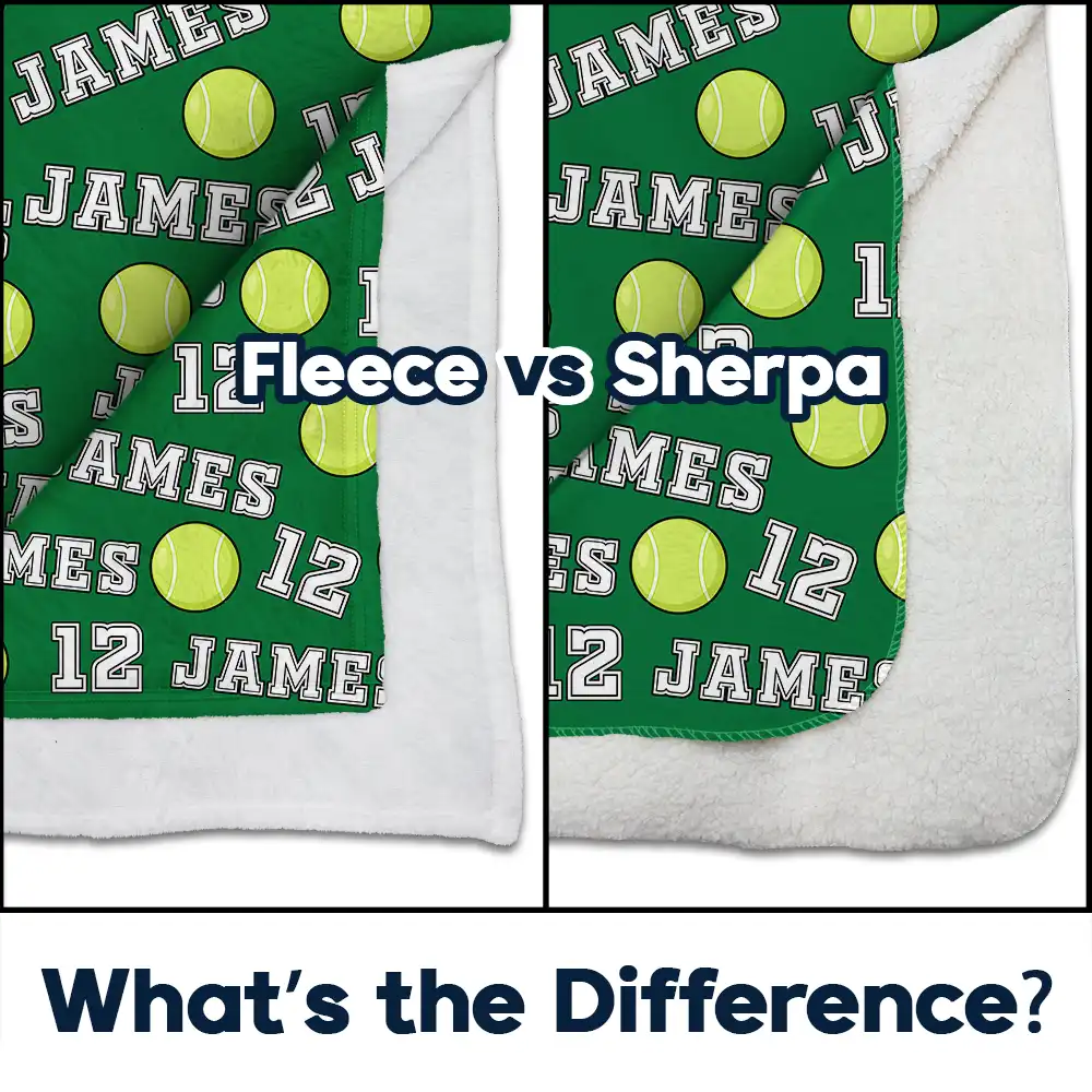 Colorful Sports Pattern Baseball Volleyball Basketball - Personalized Fleece Blanket, Sherpa Blanket - Image 4