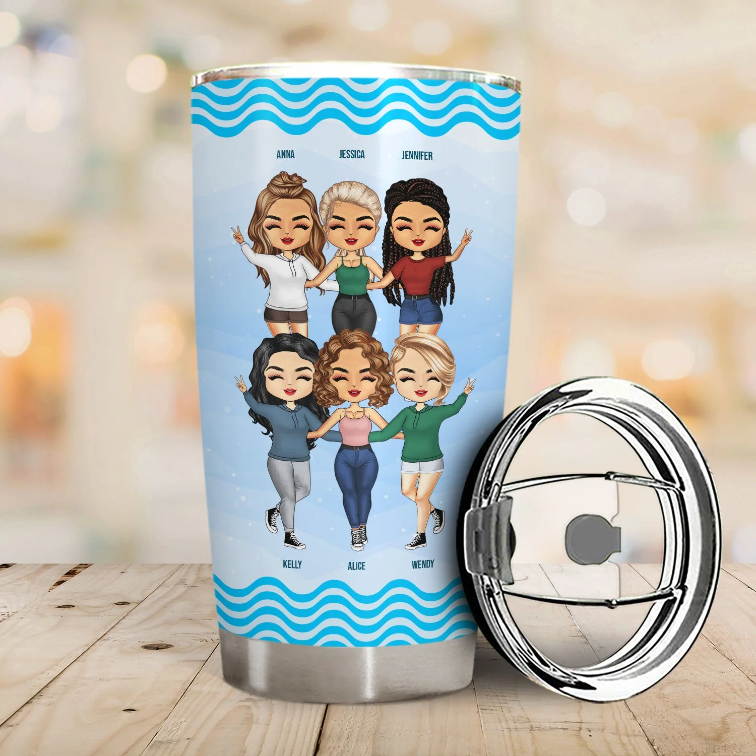 Come And Go Like The Wave - Gift For Besties, BFF - Personalized Custom Tumbler - Image 2