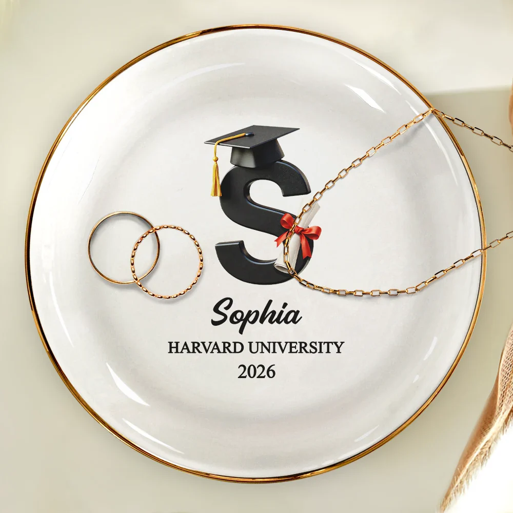 Congrats Grad Alphabet - Personalized Ring Dish - Image 4