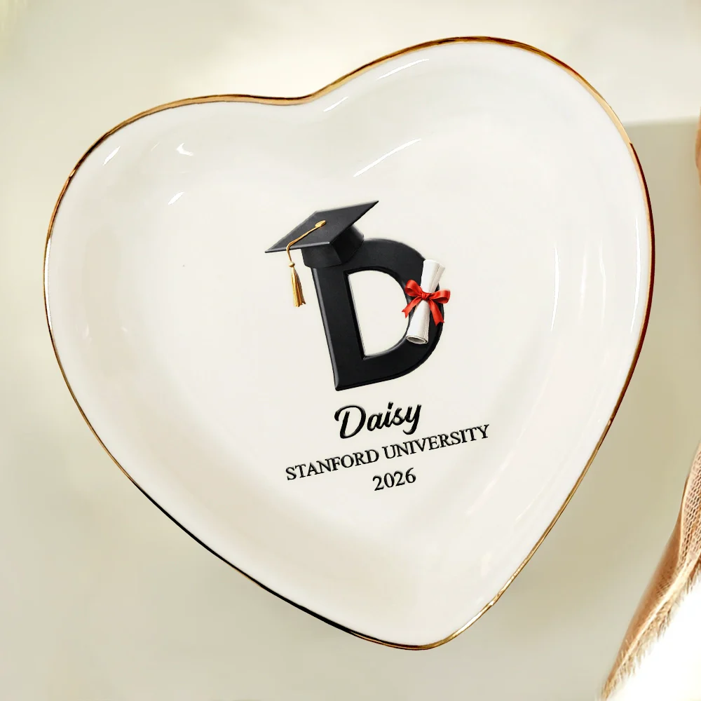 Congrats Grad Alphabet - Personalized Ring Dish - Image 5