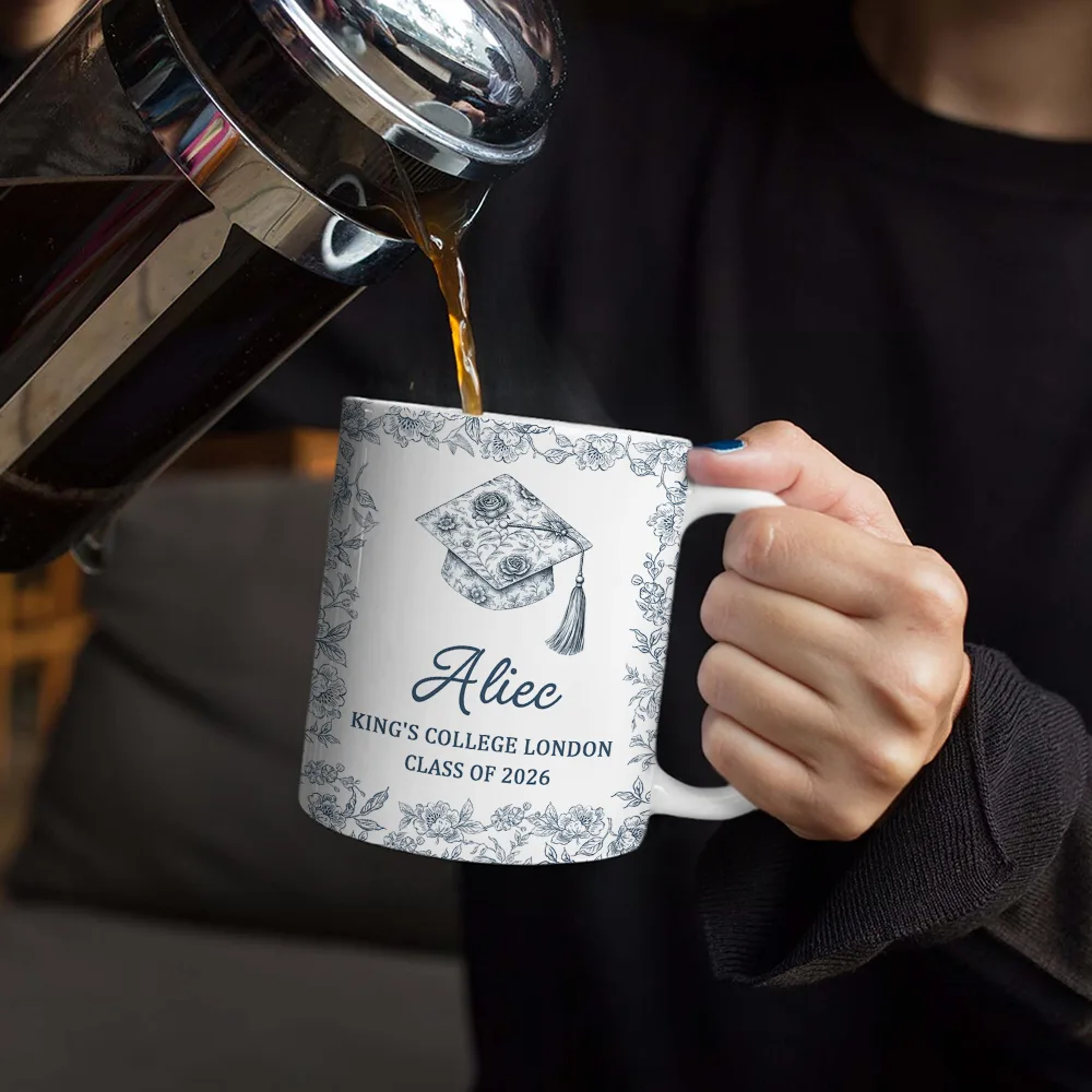 Congrats Graduation - Personalized White Edge-to-Edge Mug - Image 4