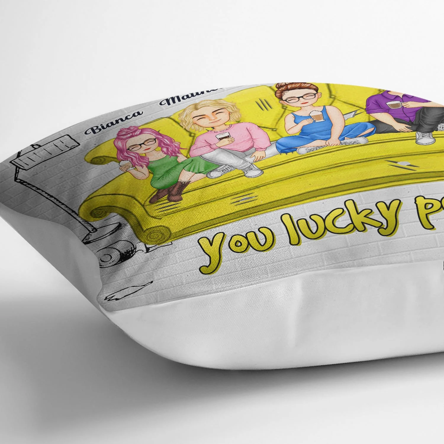 Congrats On Being My Besties - Gift For Best Friends - Personalized Pillow - Image 3