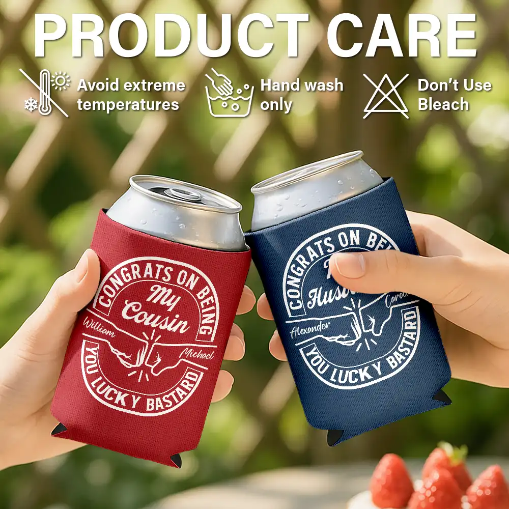 Congrats On Being My Brother Dad Grandpa - Personalized Can Cooler Sleeve - Image 6