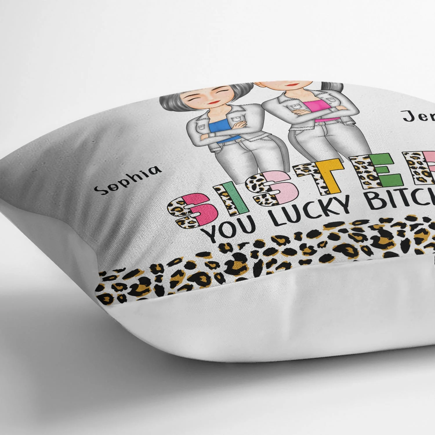 Congrats On Being My Brother Leopard Ver - Gift For Sibling - Personalized Pillow - Image 3