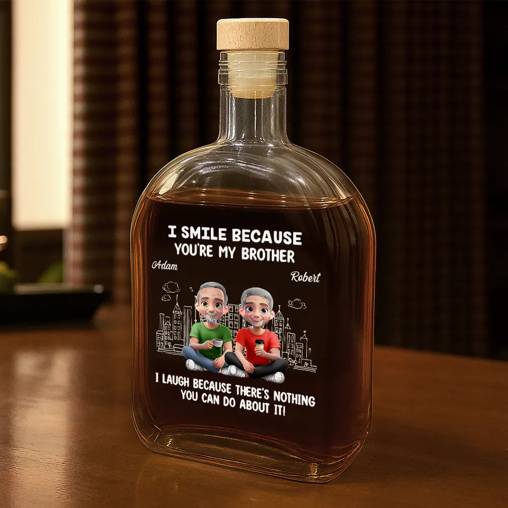 Congrats On Being My Brother Sister - Personalized Whiskey Bottle - Image 2