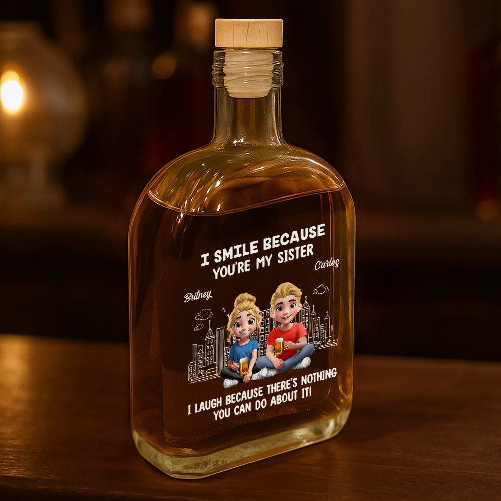 Congrats On Being My Brother Sister - Personalized Whiskey Bottle - Image 3