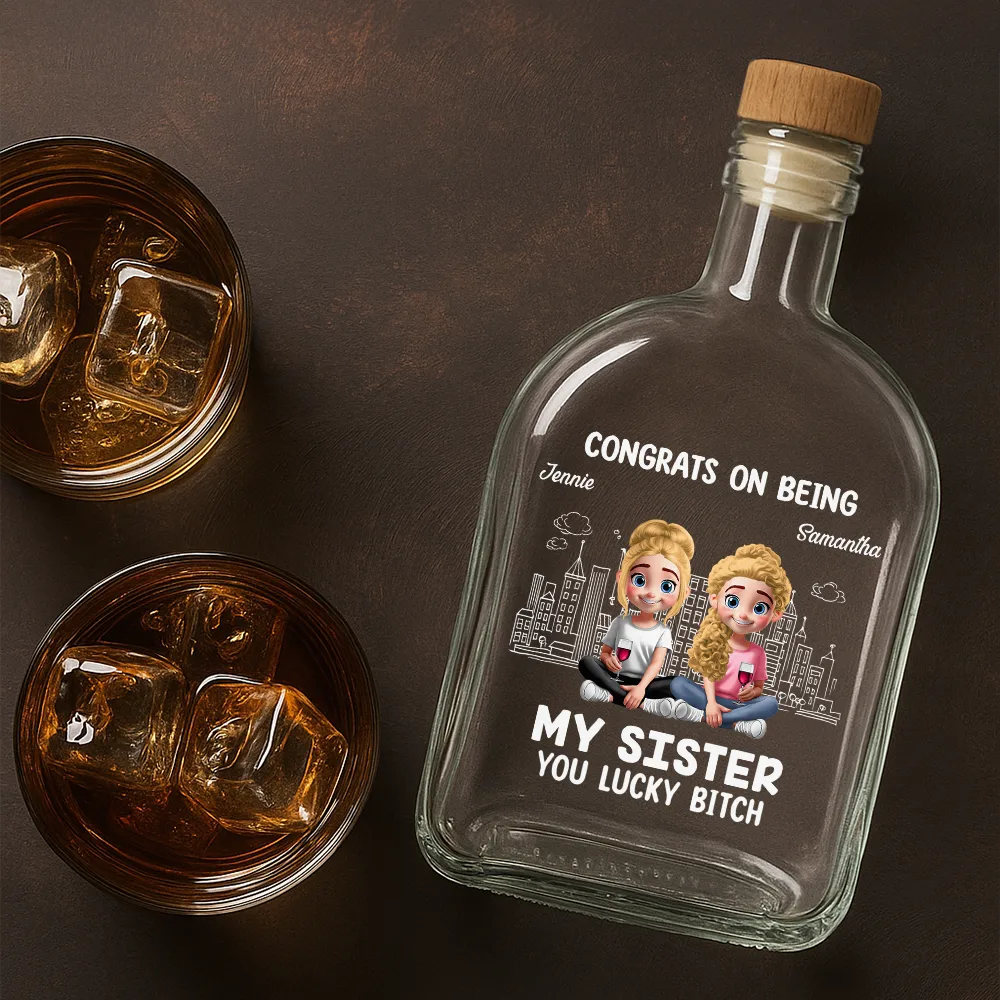Congrats On Being My Brother Sister - Personalized Whiskey Bottle - Image 4