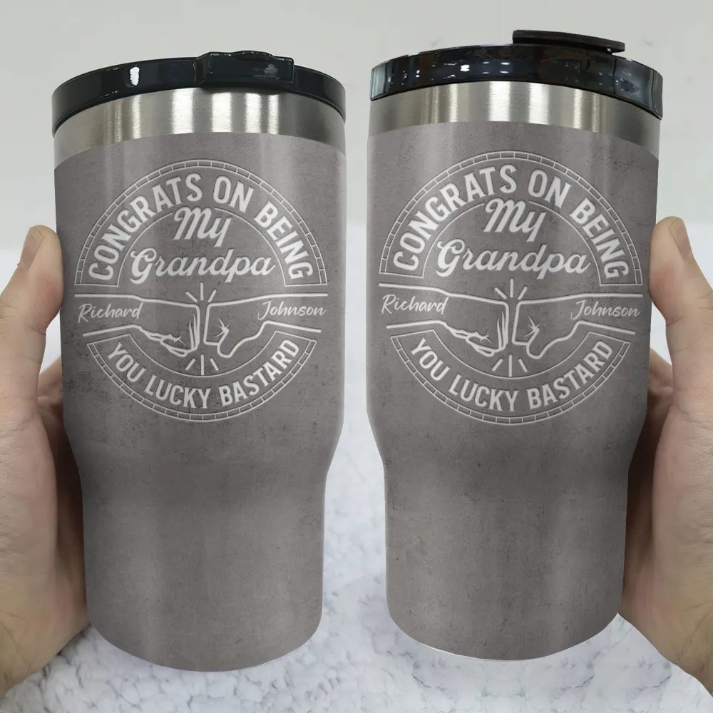 Congrats On Being My Brother You Lucky Man - Personalized Triple 3 In 1 Can Cooler - Image 3