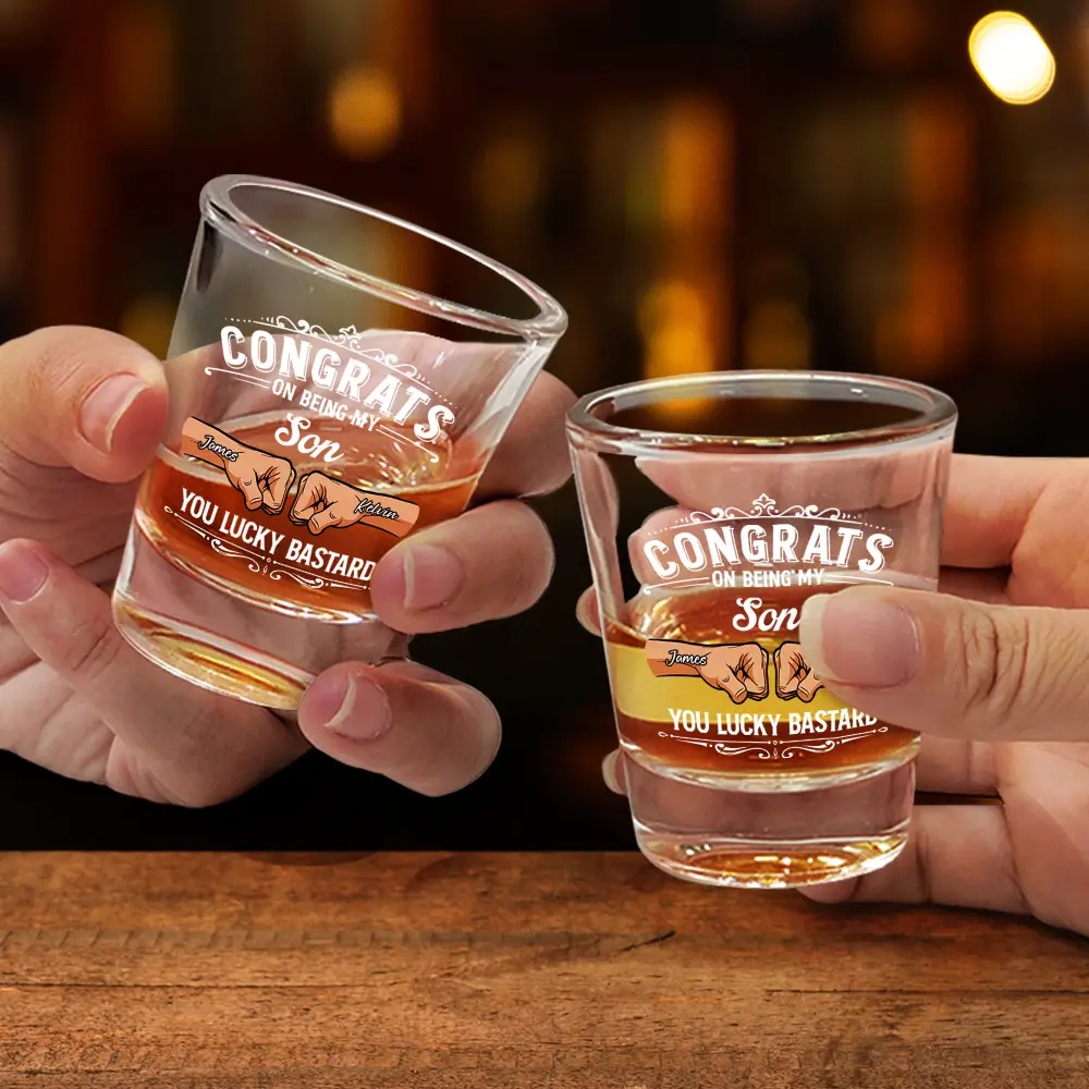 Congrats On Being My Brother You Lucky - Personalized Shot Glass - Image 2