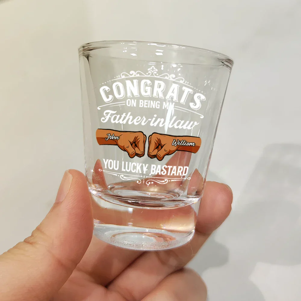 Congrats On Being My Brother You Lucky - Personalized Shot Glass - Image 3