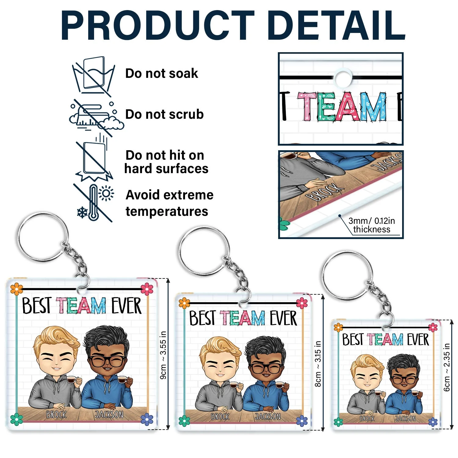 Congrats On Being My Coworker - Gift For Colleagues - Personalized Acrylic Keychain - Image 5