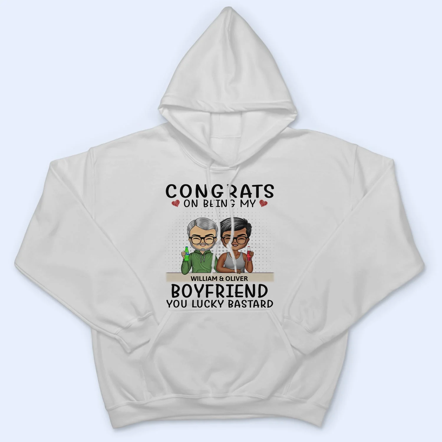Congrats On Being My Husband Chibi - Anniversary, Vacation, Funny Gift For Couples, Family - Personalized T Shirt - Image 4