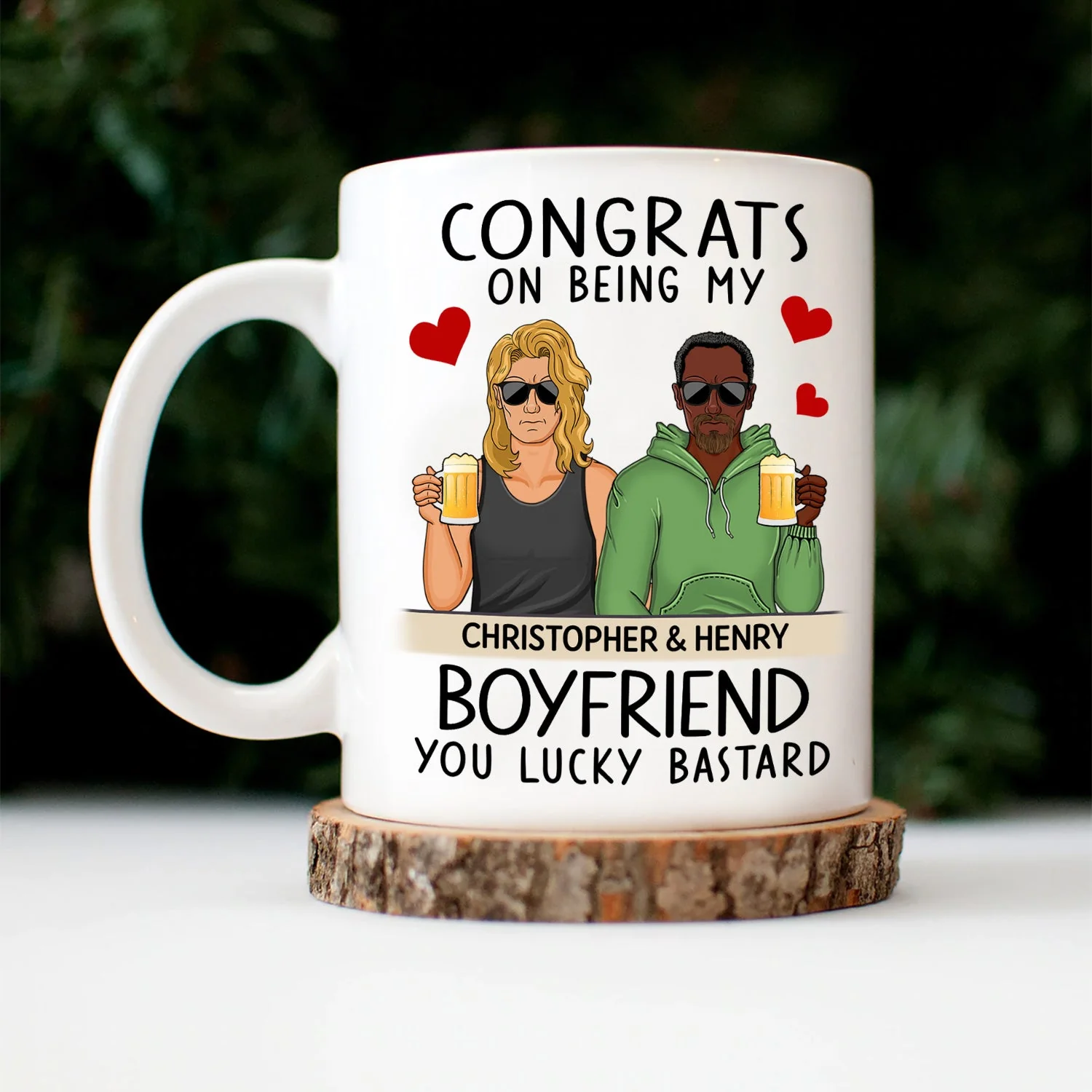 Congrats On Being My Husband Family - Anniversary, Vacation, Funny Gift For Couples - Personalized Mug - Image 3
