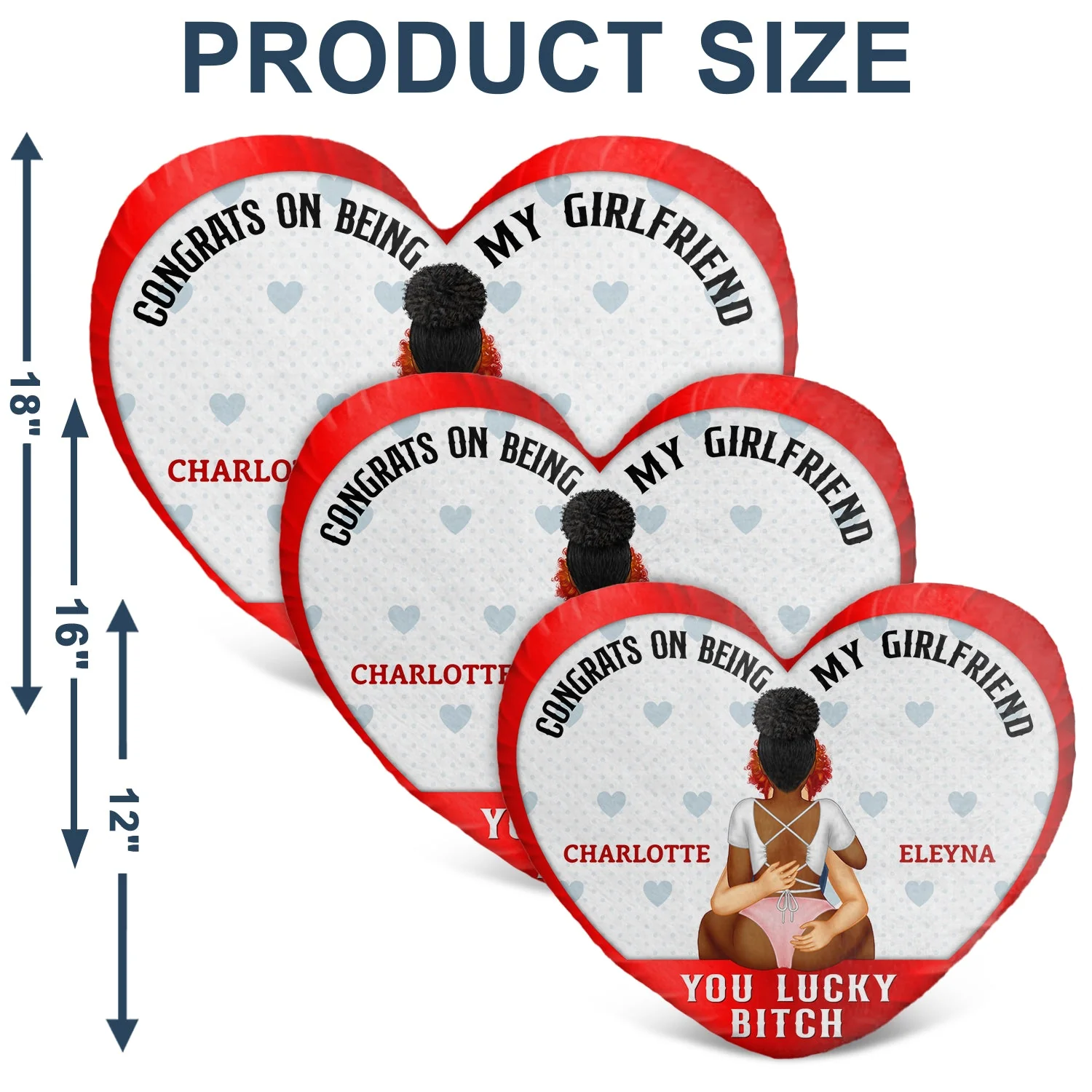 Congrats On Being My Husband - Gift For Couples, Husband And Wife - Personalized Heart Shaped Pillow - Image 6
