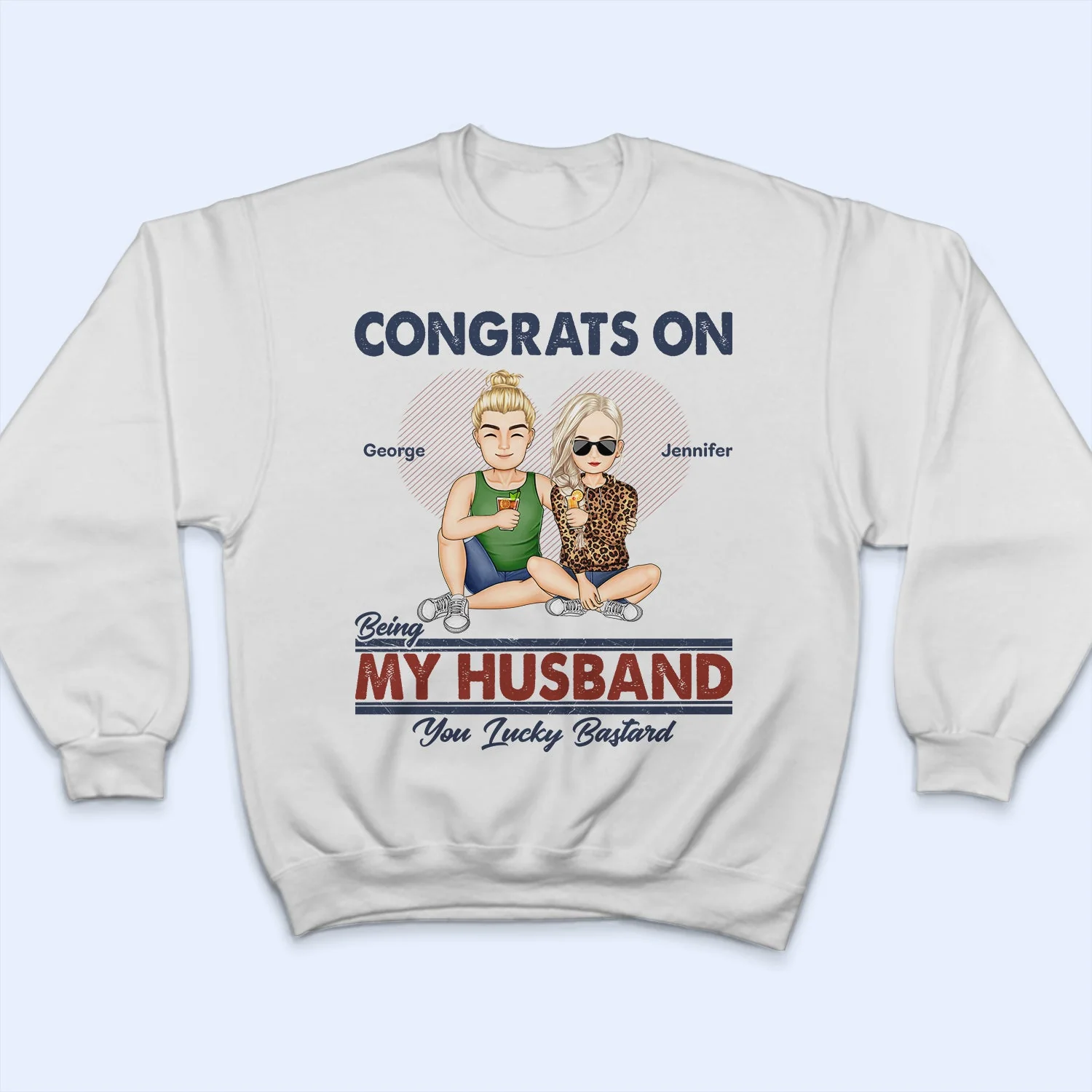 Congrats On Being My Husband - Loving Gift For Couples - Personalized Custom T Shirt - Image 5