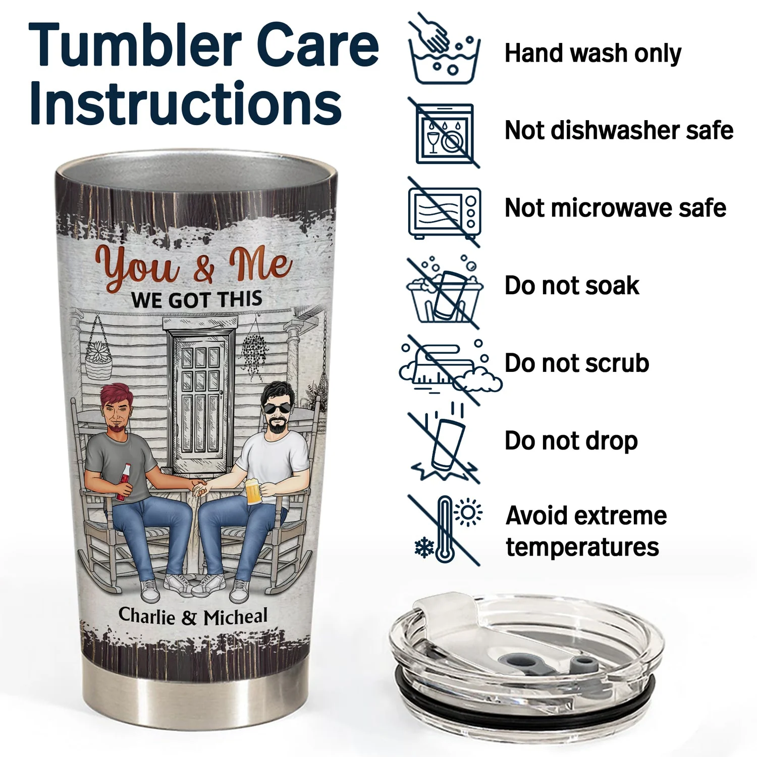 Congrats On Being My Husband - Loving Gift For Couples - Personalized Custom Tumbler - Image 5
