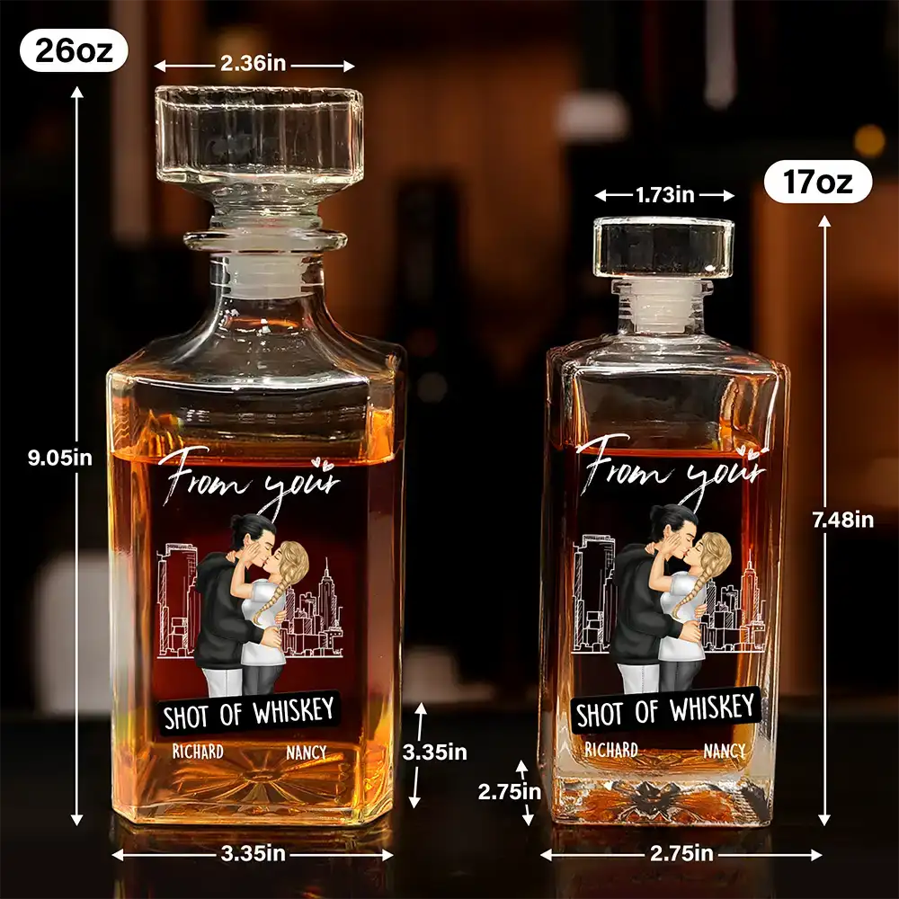 Congrats On Being - Personalized Square Whiskey Bottle - Image 5