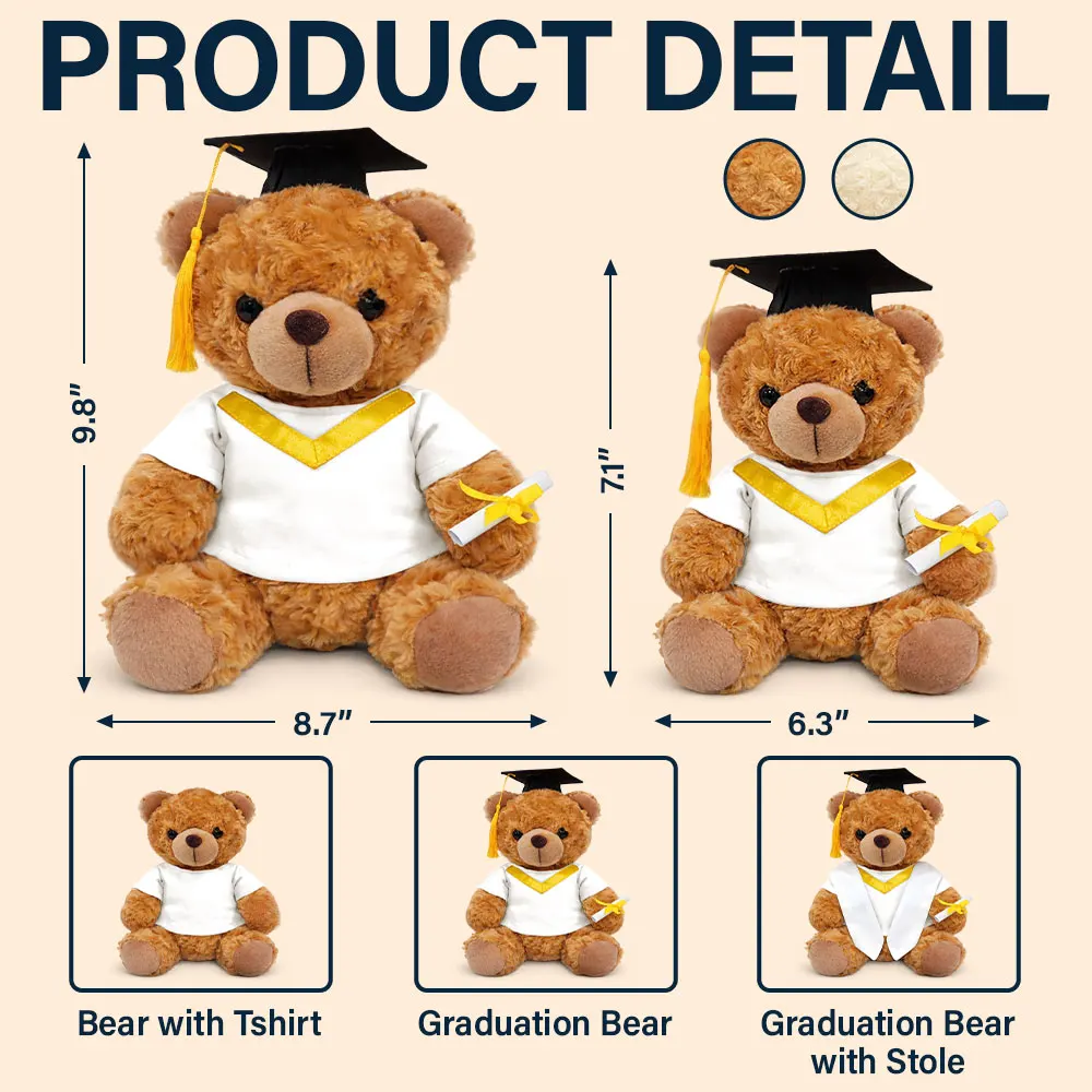 Custom Photo Congratulations Graduates - Personalized Teddy Bear - Image 5
