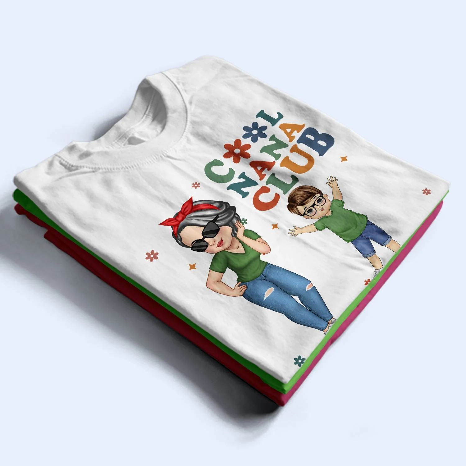 Cool Grandma Club - Funny Gift For Grandma, Mom, Nana, Gigi - Personalized T Shirt - Image 2