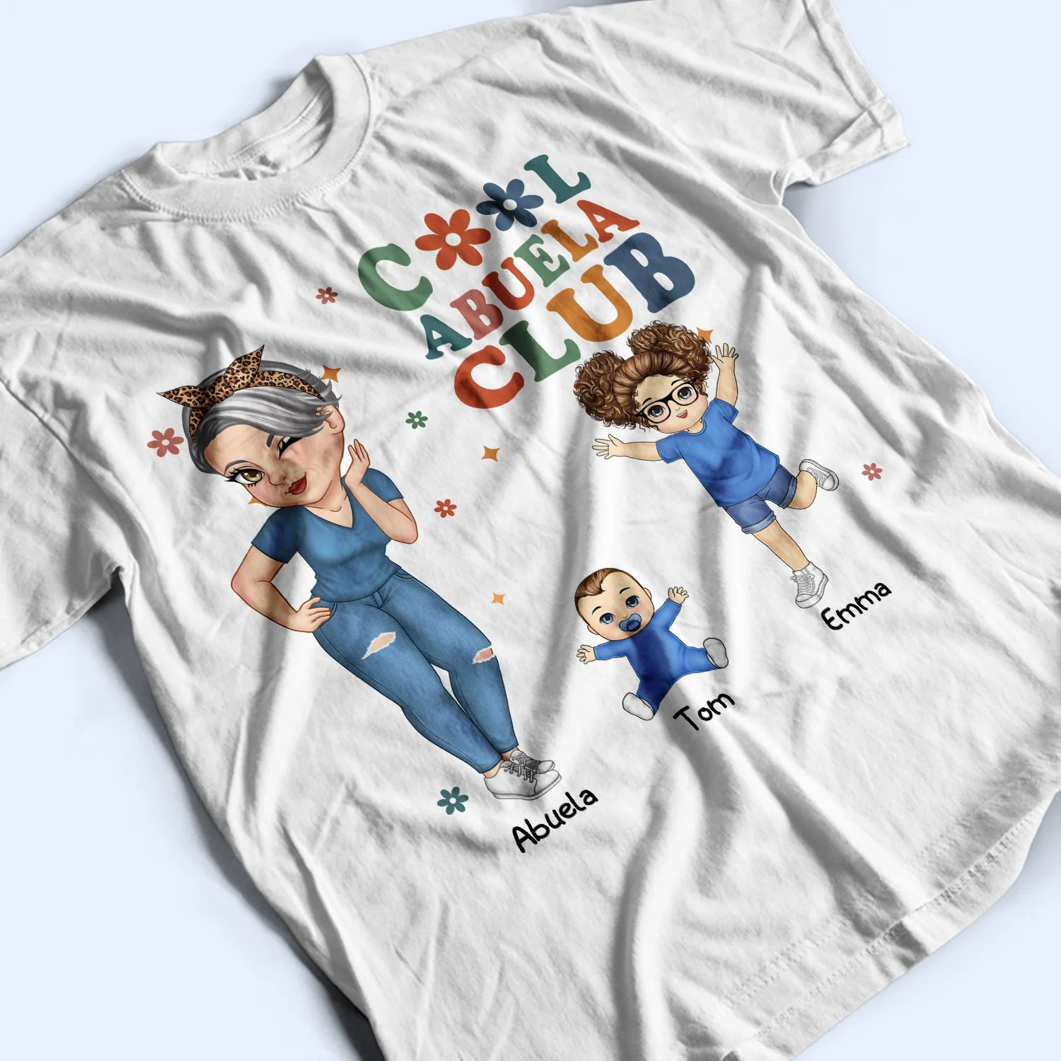 Cool Grandma Club - Funny Gift For Grandma, Mom, Nana, Gigi - Personalized T Shirt - Image 3