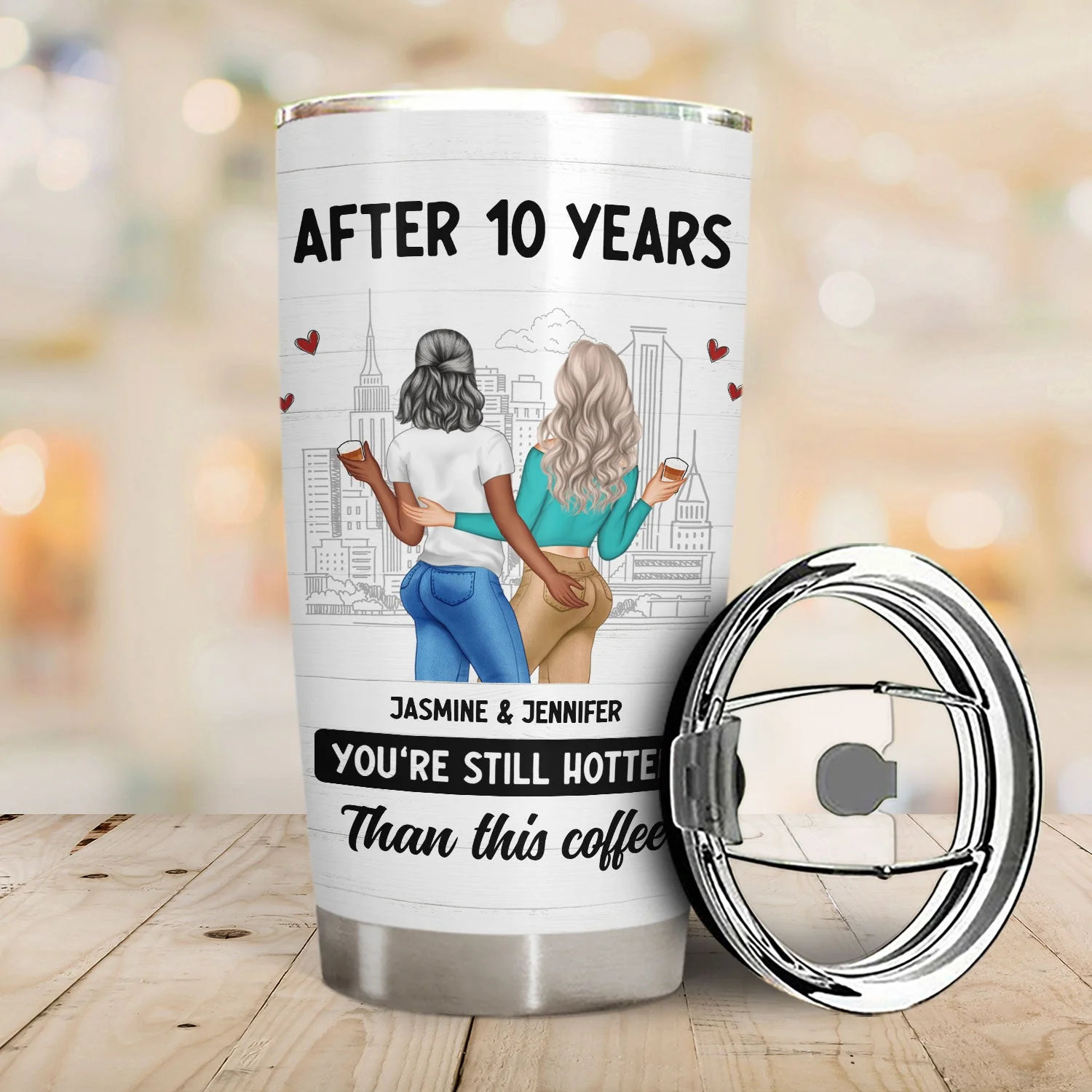 Couple After Years Hotter Than This Coffee - Gift For Couples - Personalized Tumbler - Image 2