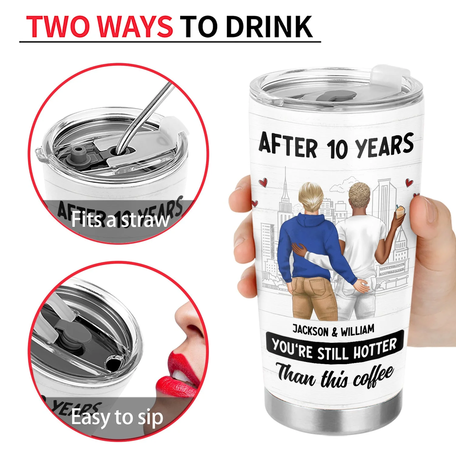 Couple After Years Hotter Than This Coffee - Gift For Couples - Personalized Tumbler - Image 4