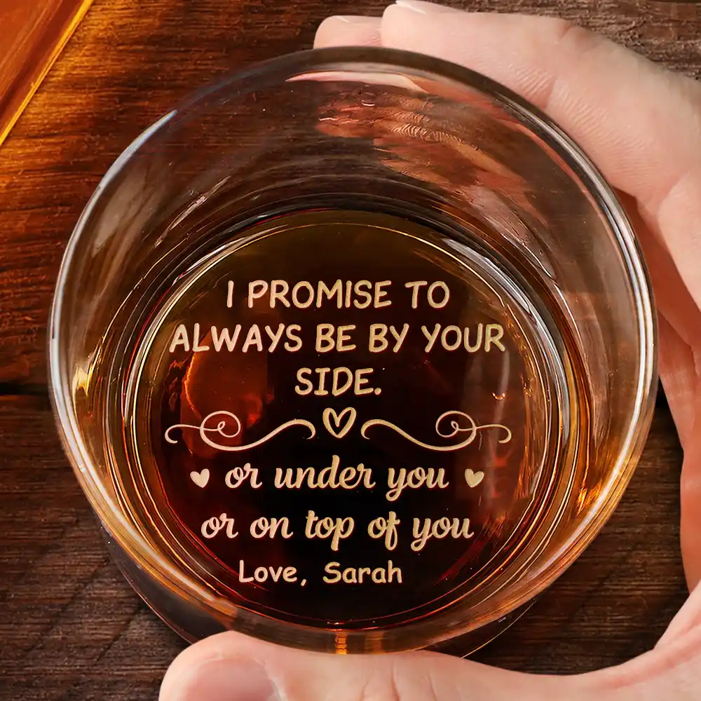 Couple Always By Your Side - Personalized Engraved Whiskey Glass - Image 2