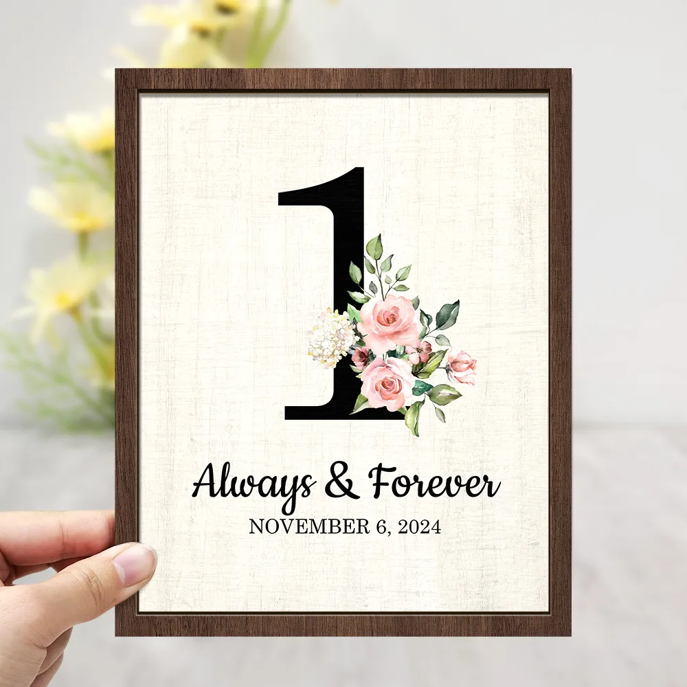 Couple Anniversary Love Message - Personalized 2-Layered Wooden Plaque With Stand - Image 3