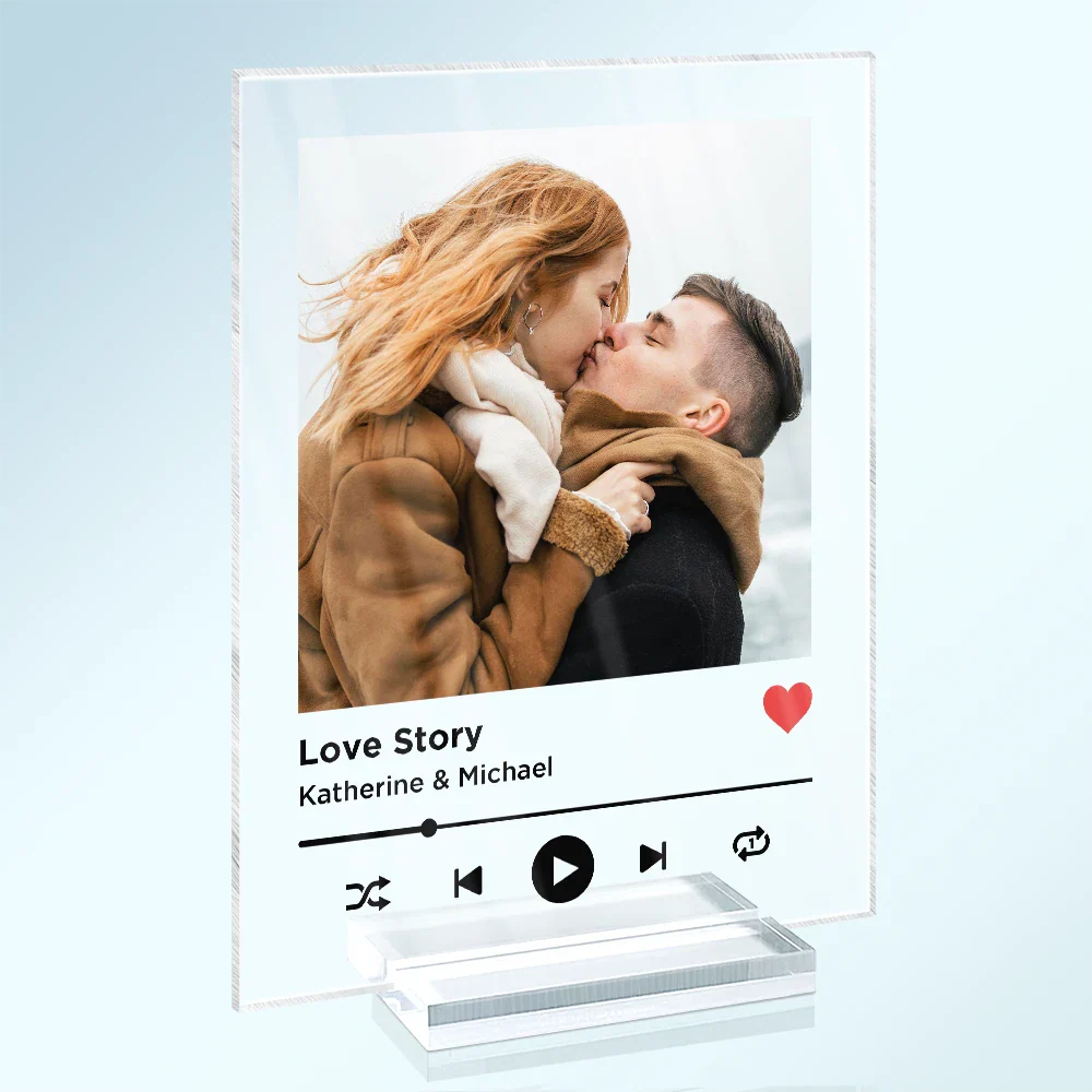 Couple Anniversary Love Message - Personalized Vertical Rectangle Acrylic Plaque - Image 2