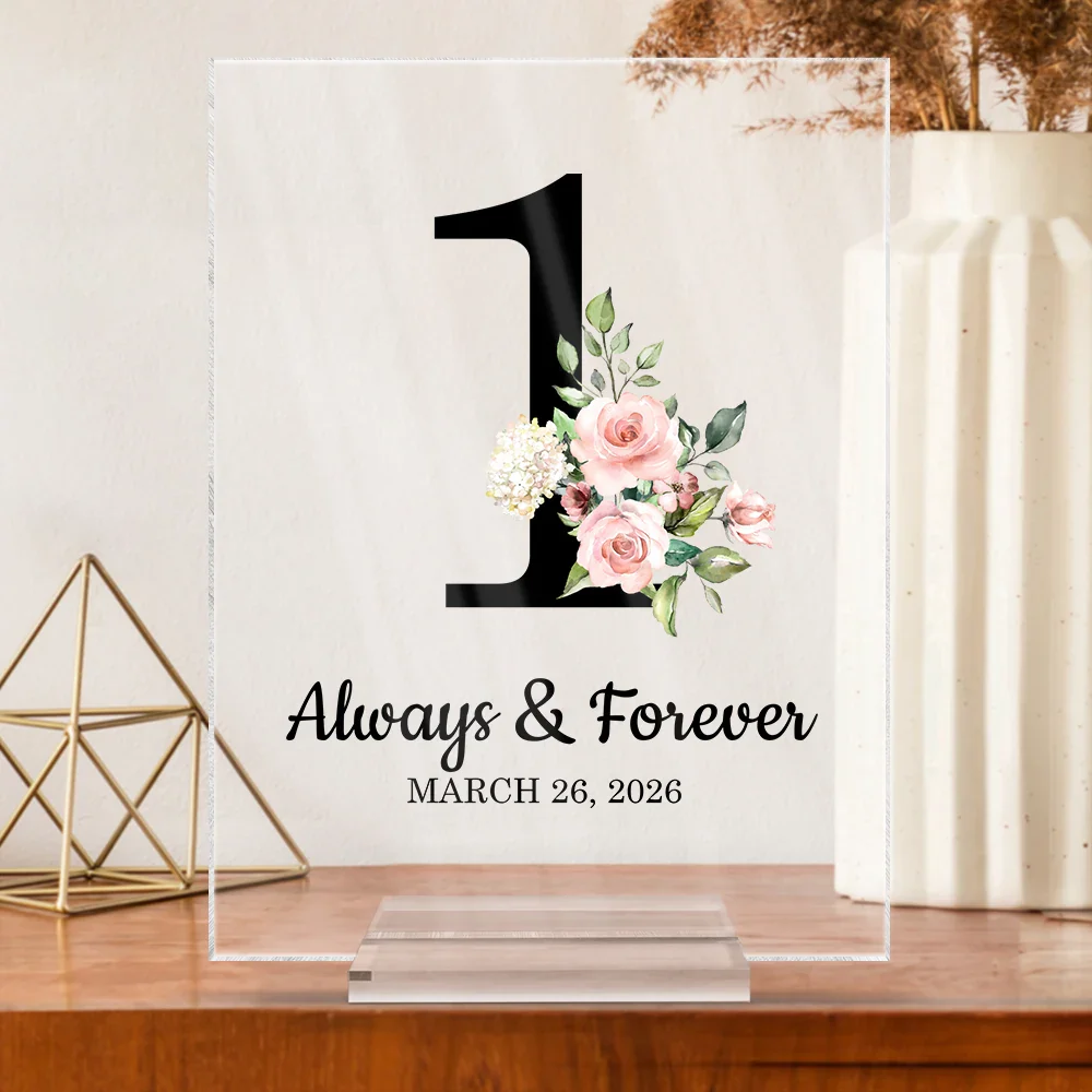 Couple Anniversary Love Message - Personalized Vertical Rectangle Acrylic Plaque - Image 3