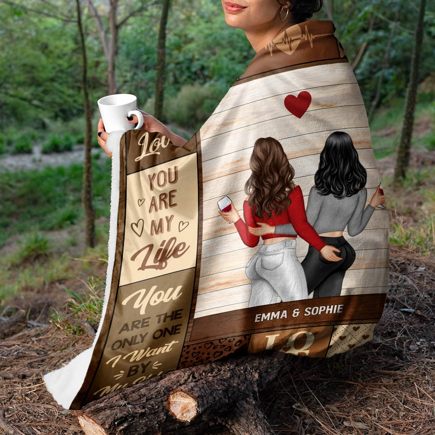 Couple Back Side You Are My Love You Are My Life - Gift For Couples - Personalized Fleece Blanket - Image 3