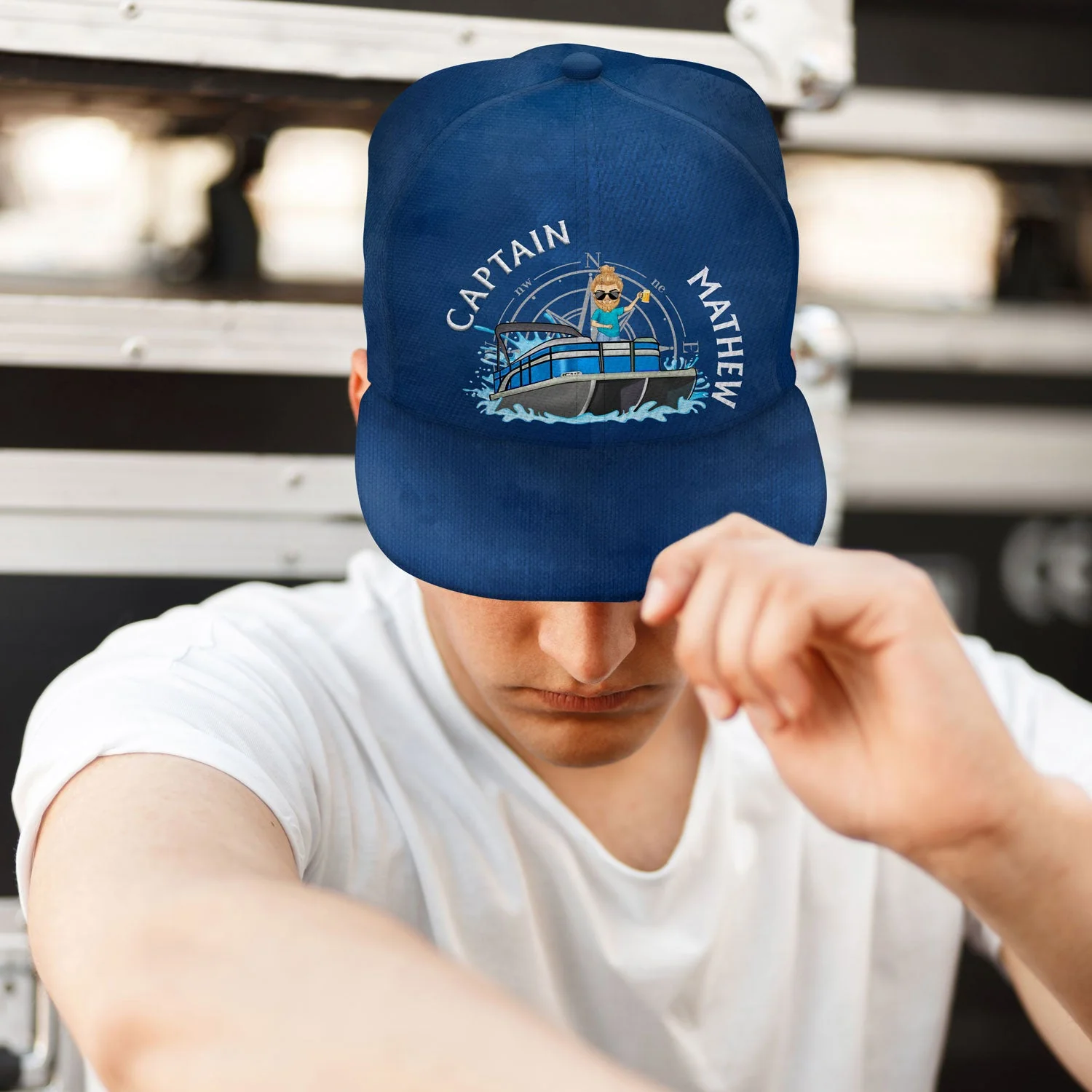 Couple Captain First Mate - Gift For Couples - Personalized Classic Cap - Image 4